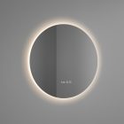 Kerek tükör LED világítással Ø60cm | Páramentesítő funkció | Beépített óra | Fényerő és színhőmérséklet szabályozás | Welland Type-1