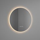 Kerek tükör LED világítással Ø60cm | Páramentesítő funkció | Beépített óra | Fényerő és színhőmérséklet szabályozás | Welland Type-1
