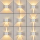 Kreon fel/le világító szögletes feher homlokzati/fali LED lámpa IP54 6W 4000K 320lm