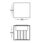 Kreon fel/le világító szögletes feher homlokzati/fali LED lámpa IP54 6W 4000K 320lm