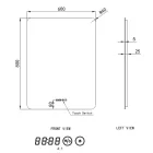 Tükör LED világítással 60x80cm | Páramentesítő funkció | Beépített óra | Fényerő és színhőmérséklet szabályozás | Welland Type-1VS