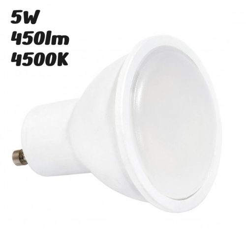Milio GU10 LED izzó 5W 450lm 4500K semleges fehér 120° - 40W-nak megfelelő