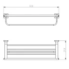 Arany fali törölközőtartó és polc - 60 cm | Welland Exclusive-Line 39902-BG