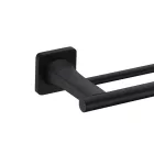 Fekete 2 soros fali törölközőtartó - 60 cm | Welland Exclusive-Line 39904-B