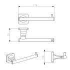 Arany fali WC papír tartó | Welland Exclusive-Line 39907-BG