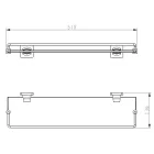 Króm fürdőszobai falipolc - 50 cm | Welland Exclusive-Line  39912-CH