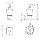 Grafitszürke fali szappanadagoló | Welland Exclusive-Line 39913-BGM