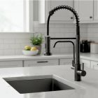 Welland Rialto-Max 3 utas / vízszűrős mosogató csaptelep - kihúzható zuhanyfej (fekete)