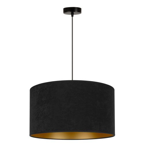 Duolla fekete velúr függőlámpa csillár Ø40cm 1xE27 Golden Roller 81259