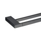 Fekete 2 soros fali törölközőtartó - 60 cm | Welland Emerald 94604-B