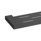 Fekete fürdőszobai falipolc - 50 cm | Welland Emerald 94612-1-B