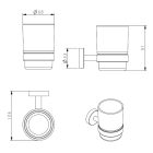 Króm fali tároló / fogkefetartó | Welland Topaz 96306A-CH