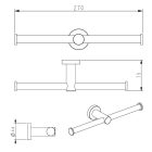 Króm 2 részes WC papír tartó | Welland Topaz 96307C-CH