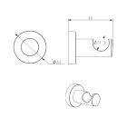 Króm fürdőszobai fali akasztó | Welland Topaz 96309-CH