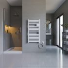 Elektromos design radiátor digitális termosztáttal NERO Italia AF-04DEW - 50 x 96 cm (fehér)