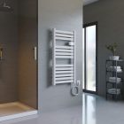 Elektromos design radiátor digitális termosztáttal NERO Italia AF-04DEW - 50 x 96 cm (fehér)