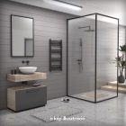 Welland Lux fekete elektromos törölközőszárító radiátor 500 x 1000mm digitális termosztáttal | Készletről gyors kiszállítással. CN + C-type