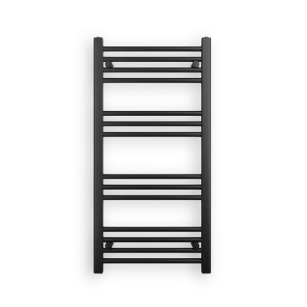 Fekete 500x1000mm törölközőszárítós fürdőszobai radiátor Welland Lux - Készletről - Gyors kiszállítással