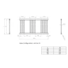 Fehér 500x1000mm törölközőszárítós fürdőszobai radiátor Welland Lux - Készletről - Gyors kiszállítással