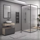 Fekete 400x1100mm törölközőszárítós fürdőszobai radiátor Welland Lux - Készletről - Gyors kiszállítással