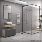 Fehér 500x1100mm törölközőszárítós fürdőszobai radiátor Welland Lux - Készletről - Gyors kiszállítással