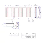Fehér 400x1200mm törölközőszárítós fürdőszobai radiátor Welland Lux - Készletről - Gyors kiszállítással