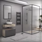 Fekete 500x1200mm törölközőszárítós fürdőszobai radiátor Welland Lux - Készletről - Gyors kiszállítással
