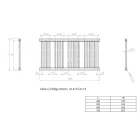 Króm 500x1200mm törölközőszárítós fürdőszobai radiátor Welland Lux - Készletről - Gyors kiszállítással