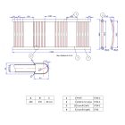 Fehér 300x1300mm törölközőszárítós fürdőszobai radiátor Welland Lux - Készletről - Gyors kiszállítással
