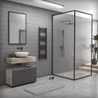 Fekete 400x1300mm törölközőszárítós fürdőszobai radiátor Welland Lux - Készletről - Gyors kiszállítással