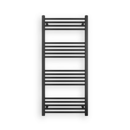 Fekete 600x1300mm törölközőszárítós fürdőszobai radiátor Welland Lux - Készletről - Gyors kiszállítással