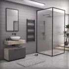 Fekete 600x1300mm törölközőszárítós fürdőszobai radiátor Welland Lux - Készletről - Gyors kiszállítással