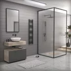 Törölközőszárító radiátor 30 x 140 cm - Nero Italia (fekete)