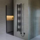 Törölközőszárító radiátor 30 x 140 cm - Nero Italia (fekete)