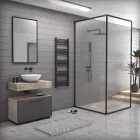 Fekete 500x1400mm törölközőszárítós fürdőszobai radiátor Welland Lux - Készletről - Gyors kiszállítással