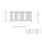 Fehér 500x1400mm törölközőszárítós fürdőszobai radiátor Welland Lux - Készletről - Gyors kiszállítással