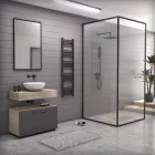 Fekete 400x1500mm törölközőszárítós fürdőszobai radiátor Welland Lux - Készletről - Gyors kiszállítással