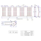 Fekete 400x1500mm törölközőszárítós fürdőszobai radiátor Welland Lux - Készletről - Gyors kiszállítással