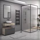 Fekete 500x1500mm törölközőszárítós fürdőszobai radiátor Welland Lux - Készletről - Gyors kiszállítással