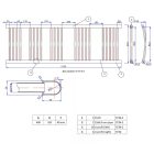 Törölközőszárító radiátor 60 x 150 cm - Nero Italia (szürke)