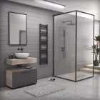 Fekete 400x1600mm törölközőszárítós fürdőszobai radiátor Welland Lux - Készletről - Gyors kiszállítással