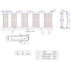 Fekete 400x1600mm törölközőszárítós fürdőszobai radiátor Welland Lux - Készletről - Gyors kiszállítással