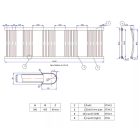 Törölközőszárító radiátor 50 x 160 cm - Nero Italia (szürke)