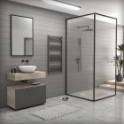 Grafitszürke 600x1600mm törölközőszárítós fürdőszobai radiátor Welland Lux - Készletről - Gyors kiszállítással