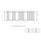 Fehér 600x1600mm törölközőszárítós fürdőszobai radiátor Welland Lux - Készletről - Gyors kiszállítással