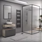 Fekete 500x1700mm törölközőszárítós fürdőszobai radiátor Welland Lux - Készletről - Gyors kiszállítással