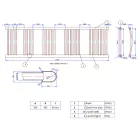 Fekete 500x1700mm törölközőszárítós fürdőszobai radiátor Welland Lux - Készletről - Gyors kiszállítással