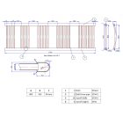 Fehér 600x1700mm törölközőszárítós fürdőszobai radiátor Welland Lux - Készletről - Gyors kiszállítással