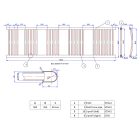 Fekete 500x1800mm törölközőszárítós fürdőszobai radiátor Welland Lux - Készletről - Gyors kiszállítással