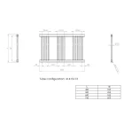 Fekete 300x700mm törölközőszárítós fürdőszobai radiátor Welland Lux - Készletről - Gyors kiszállítással